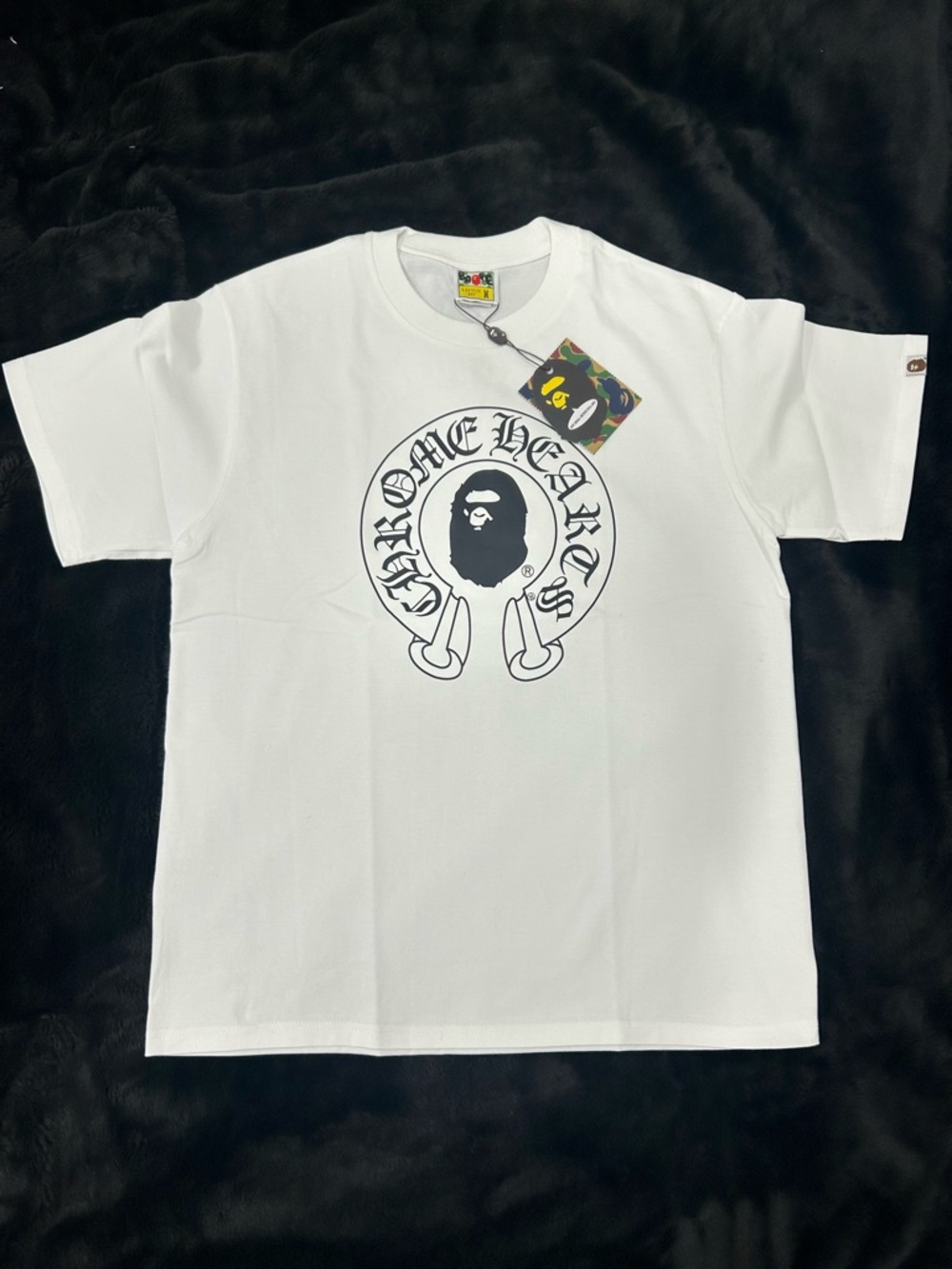 Chrome Hearts White Tee with Black Graphic Logo